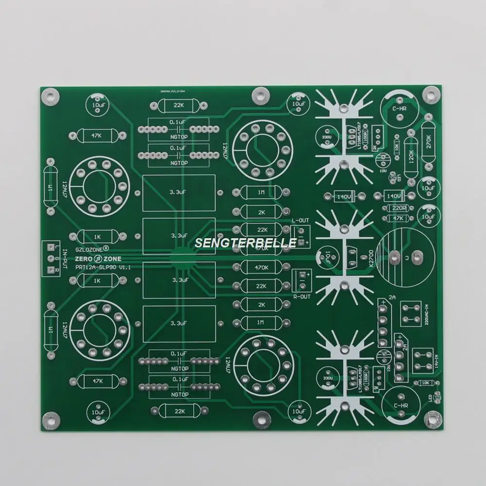 HiFi 1PC 12AU7 Vacuum Tube Stereo Preamplifier Board PCB Refer US CARY-SLP90 Circuit