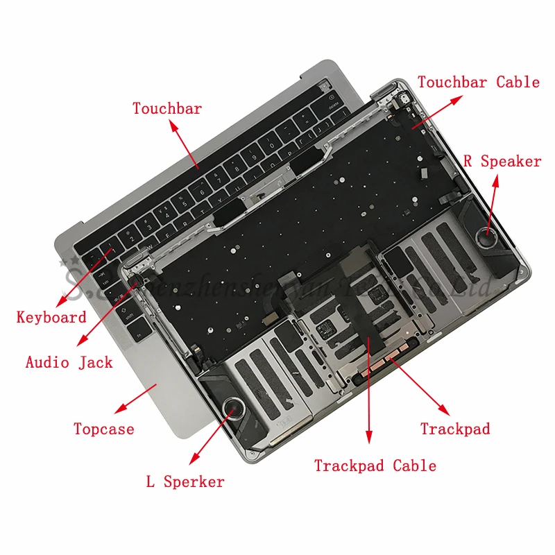 Laptop for Macbook Pro 13 '' A1706 Topcase w / Keyboard US UK English Trackpad Touch Bar 2016 2017 Year 661-05334