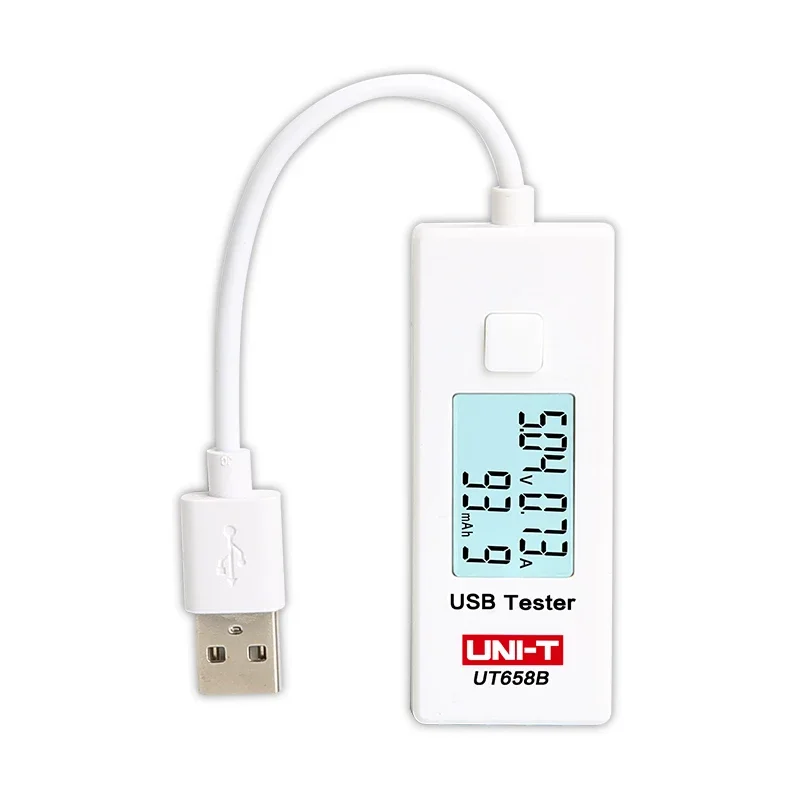 UNI T UT658B USB-тестер для зарядки телефона, компьютера, напряжение, ток, энергия, монитор, ЖК-дисплей, подсветка