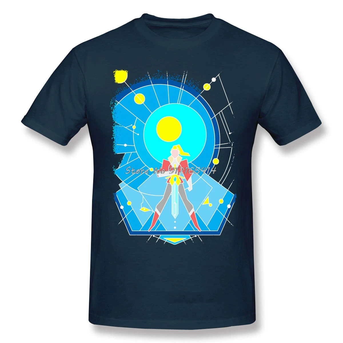 Men Clothing She Ra Princess Of Power Anime Manga T-Shirt Adora's Symbol (Light Version) Fashion Short Sleeve