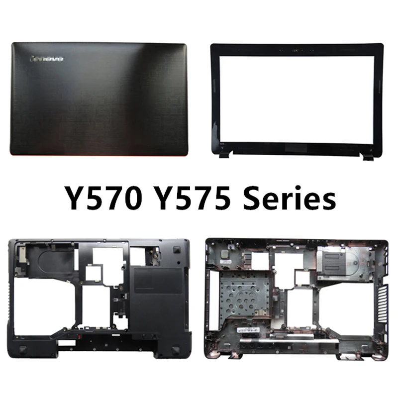 

NEW Laptop For Lenovo Y570 Y575 Series Black LCD Back Cover Top Case/Front Bezel/Palmrest/Bottom Base Cover Case/hinges