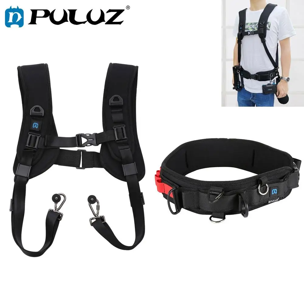 PULUZ Quick Release Double Shoulder Harness Soft Pad Decompression Foam Strap Belt for DSLR Digital Cameras