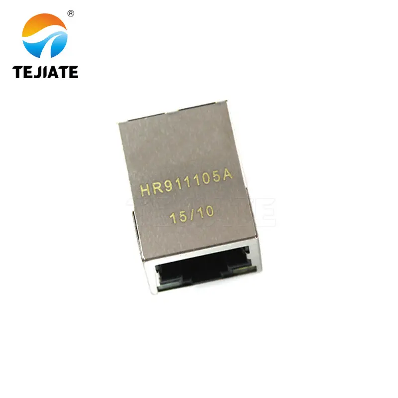 10PCS HR911105A RJ45 netzwerk isolation transformator filter mit licht buchse