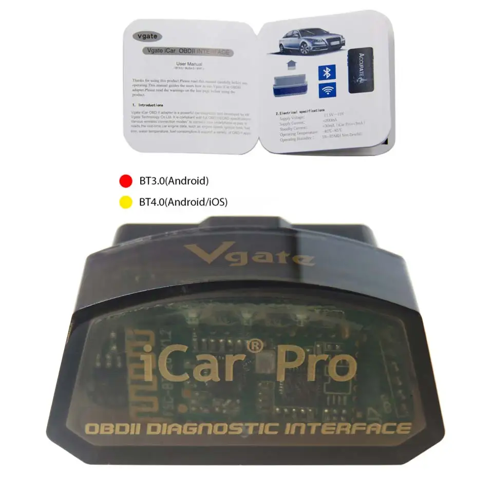 Bluetooth Vgate iCar Pro OBD2 Scanner Elm327 Auto Diagnostic Tools iCar2 iCar3 OBD 2 Car Diagnostic-Scanner For Android/iOS