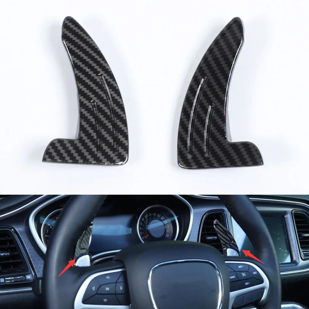 

For Dodge Charger 2015 Up Car Steering Wheel Shift Paddle Trim Styling Aluminum Alloy Auto Molding