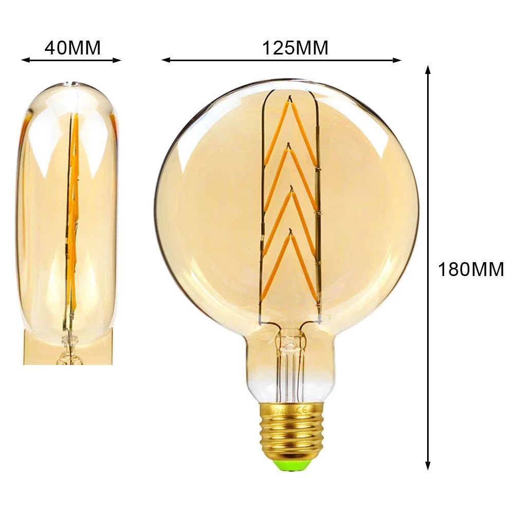 Iwhd-lâmpada de led ampul edison., luminária vintage de 4w, 220v com branco quente e 2700k, para decoração industrial.