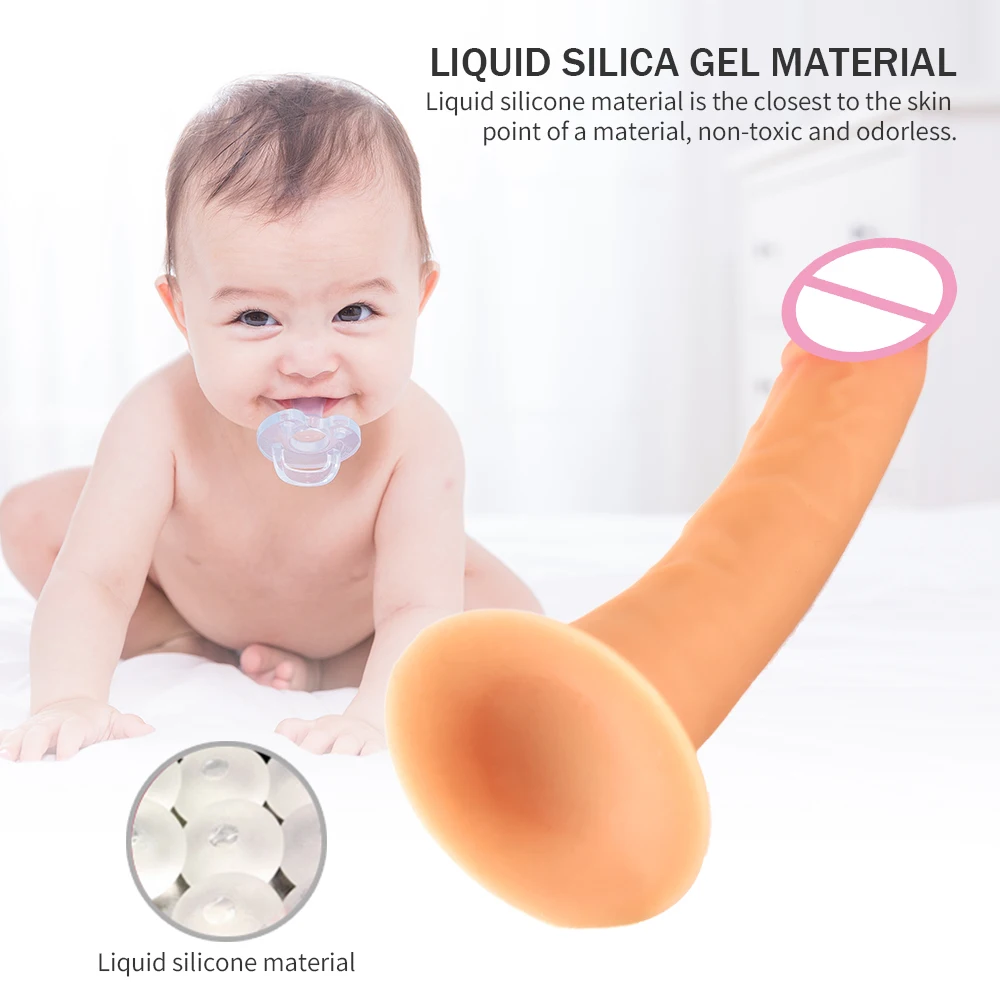 Mini Simulation Dildo Lifelike Penis With Powerful Suction Cup Female Masturbation Tool G-spot Vagina Stimulator Adult Products