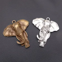 Elephant Metal Pendant, Large Elephant Charms, Indian Elephant Charms, 71 * 63mm Elephant Charms, DIY Jewelry Handicraft Making