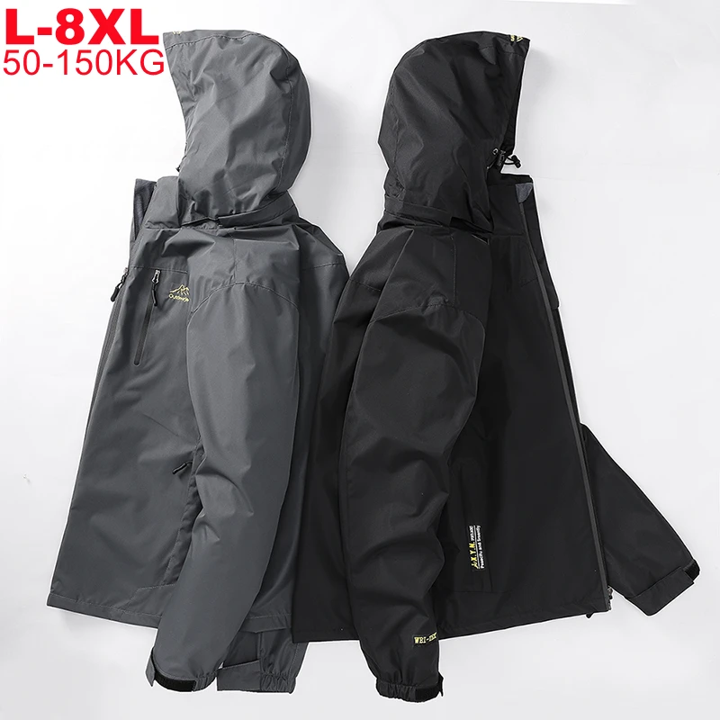 

Plus Size 5xl 6xl 7xl 8xl Men Outdoor Jackets Large Autumn Winter Men's Jacket Waterproof Windproof Outwear Windbreakers Male