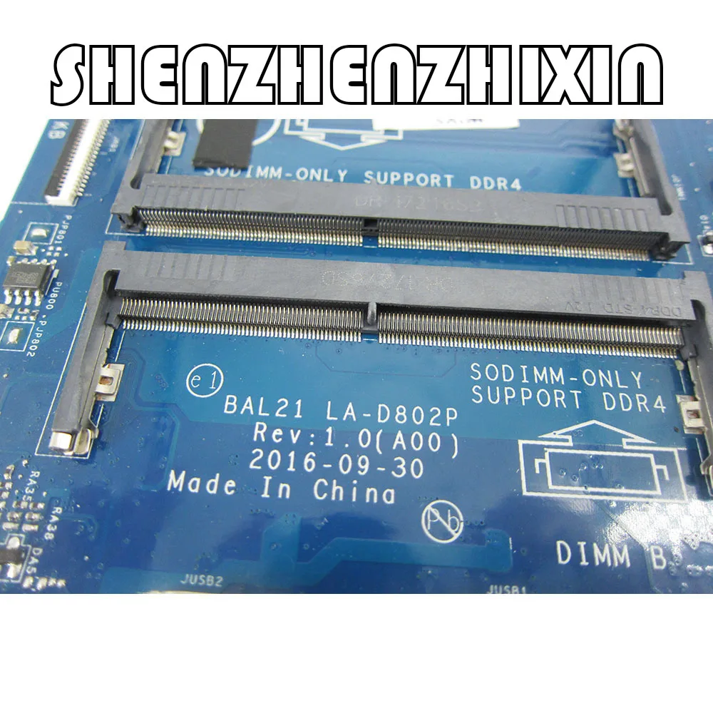 

yourui FOR DELL Inspiron 15 5567 5767 Laptop motherboard With SR2ZV i7-7500U DDR4 CN-081YW5 081YW5 BAL21 LA-D802P MB Full Test