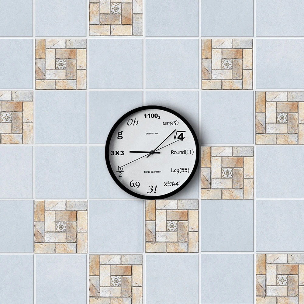 15pcs/set Brick Pattern Frosted Tiles Wall Sticker Bathroom Kitchen Tile Diagonal Wall Decals Waterproof Thicken Vinyl Art Mural