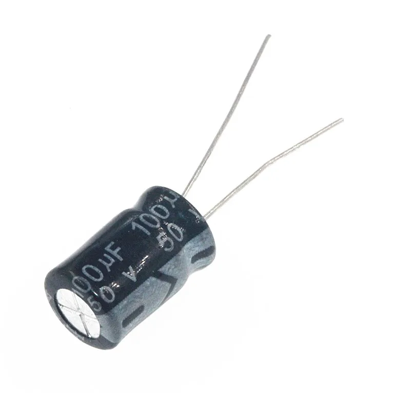 50 peças-capacitor eletrolítico alta qualidade 50v100uf 8*12mm 100uf 50v 8*12