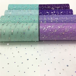 Glitter Sequin Tulle Roll 15cm*22m Tulle Spool Tutu Skirt Organza Laser DIY Christmas Wedding Decoration Birthday Party Supplies