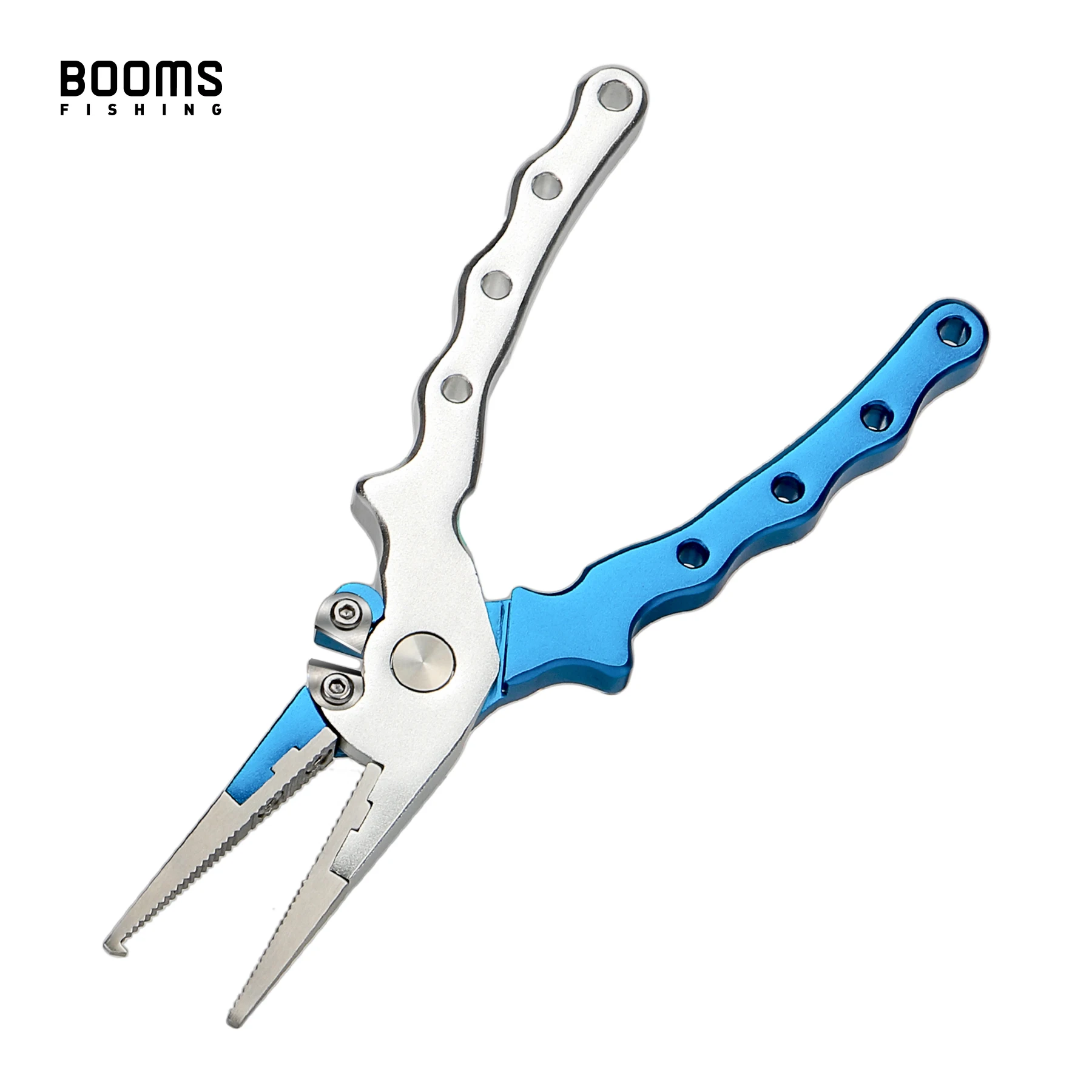 Booms Fishing X05 Aluminum Fishing Updated Pliers Stainless Steel Hook Removers Pliers, Braid Line Cutting and Split Ring with C