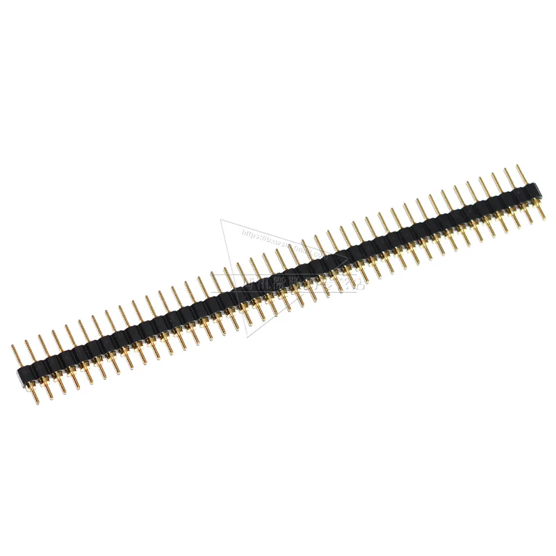 1*40P/2x40P 2.54mm Pitch Single/Double Row Female/Male SMD Straight/Curved Needle Round Hole Pin Header Copper Foot Gold-Plated