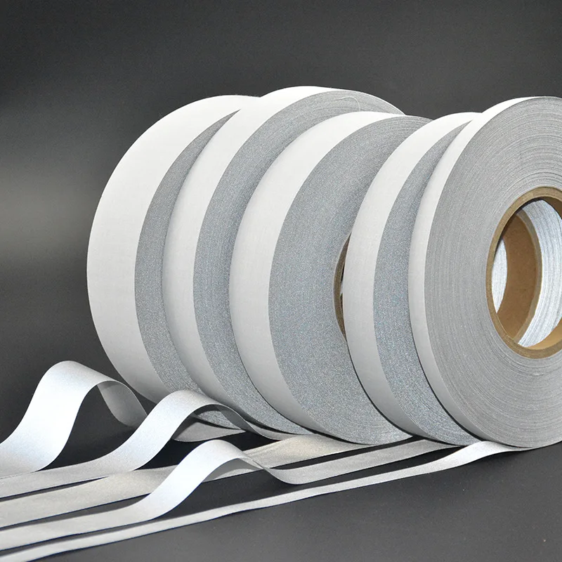 15/20/25/50mm Silver Reflective Tape Safety Warning Polyester Textile DIY Handmade Sewing Material Garments Bags Accessories 5M