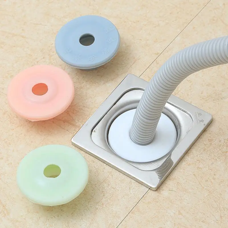 Silicone Drains Sewer Pipe Sealing Ring Floor Kitchen Sink Overflow Drain Cover Gang Deodorant Washing Machine Pipe Smell Proof