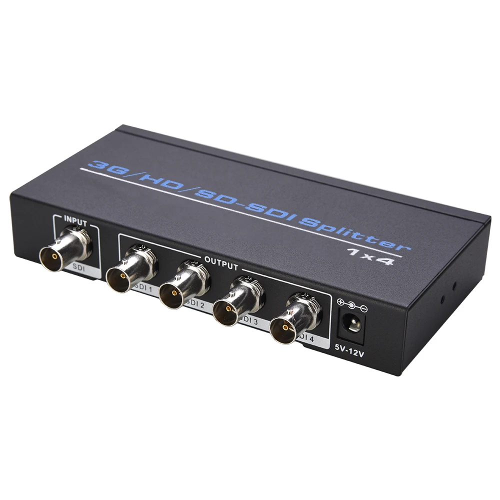 BNC SDI 1X4 Splitter Supports 3G-SDI, HD-SDI, SD-SDI Support 2.97 Gbps