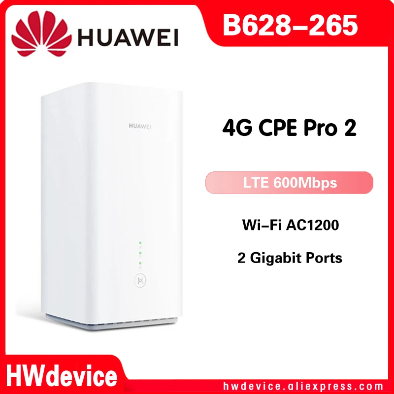 Original Huawei 4G CPE Pro 2 WiFi Router Sim Card B628-265 LTE Cat12 Up To 600Mbps WIFI AC1200 Routers Unlock  Europe Version