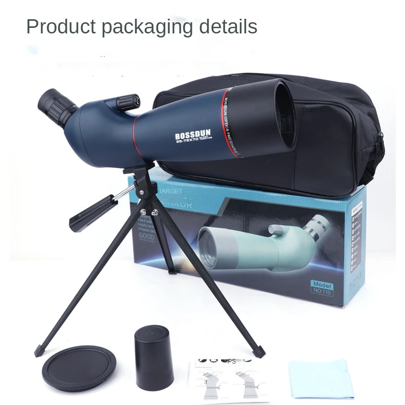 Monocular 25-75X70 high magnification high-definition landscape star bird watching telescope