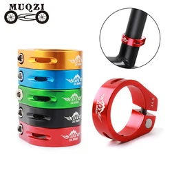 MUQZI 31.8mm 34.9mm Seatpost Clamp Aluminum Alloy Ultralight Seat Post Clamp For MTB Road Fixed Gear Bike Quick Release Clamp