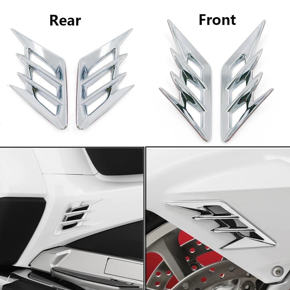 GL1800 Chrome Accessories For Honda Goldwing 1800 F6B 2018 2019-2023 Motorcycle Side Panel Fender Vent Accent Fairing Trim