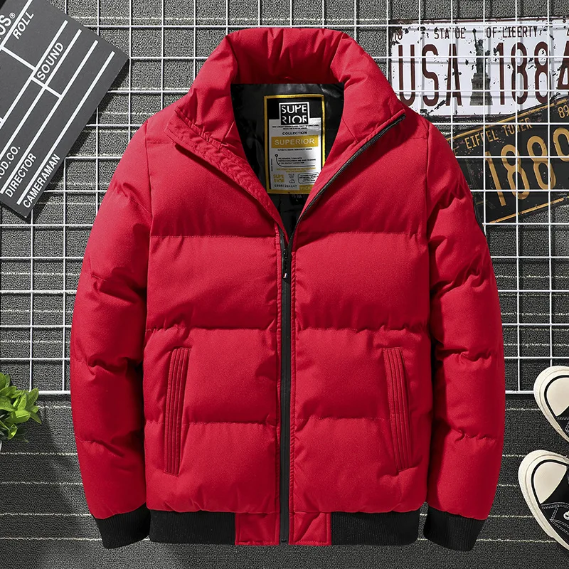 Giacca da uomo inverno 2024 nuova moda maschile Casual con cappuccio Outwears cappotto caldo Parka di pelliccia soprabito da uomo solido con cerniera spessa giacche