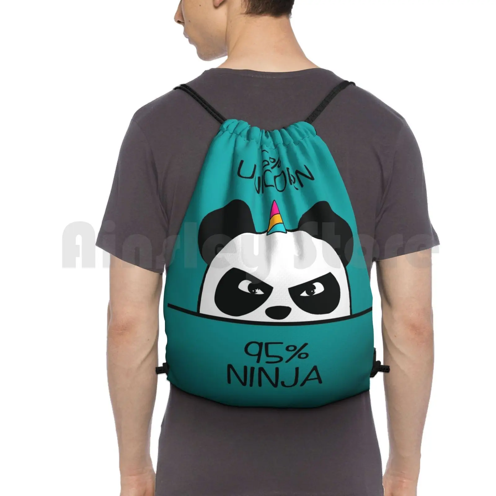 

Unicorn Panda Backpack Drawstring Bag Riding Climbing Gym Bag Unicorn Panda Unicorn Panda Be A Unicorn Funny Unicorn