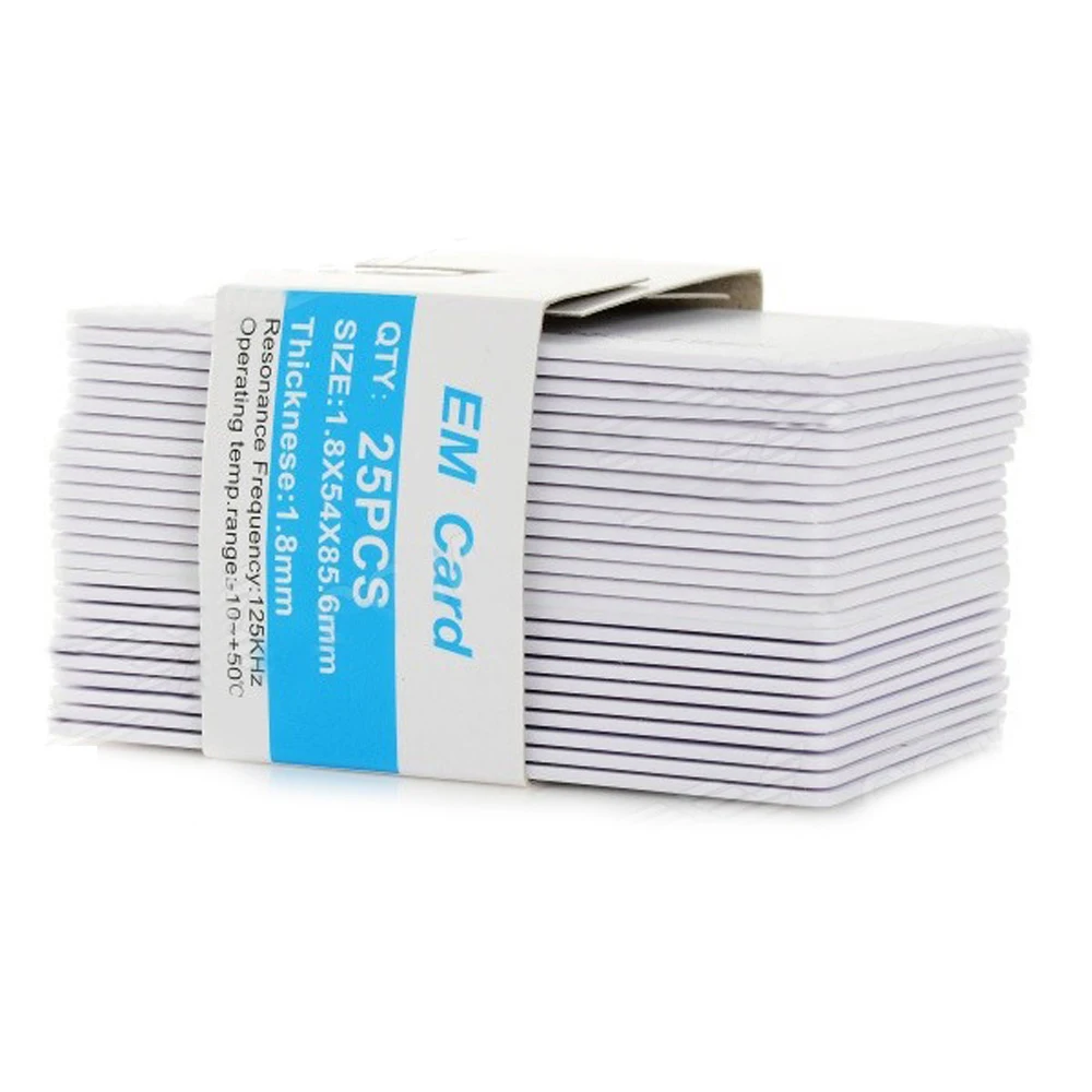 25pcs/lot 1.8mm RFID 125KHz Entry Access EM Cards ID Card RFID Card for Access Control Time Attendance