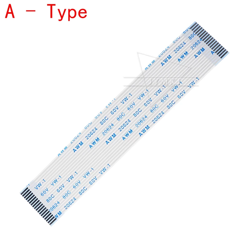 Câble flexible plat AWM 20624 80C 60V VW-1 FDavid FPC 4/5/6/8/10/12/14/16/18/20/22/24/26/28/30 broches 32 34 36 38 40 45 50 54/60