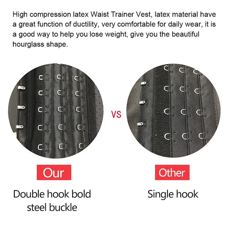 スチールボーンラテックスベストウエストトレーナー痩身下着ボディスーツ痩身ベルトモデリングストラップシェイパーボディシェイパー