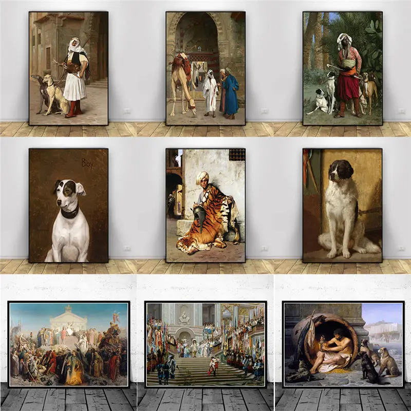 World Most Famous Canvas Painting Series French Painter Jean Leon Gerome Posters Prints Wall Art Picture for Living Room Cuadros