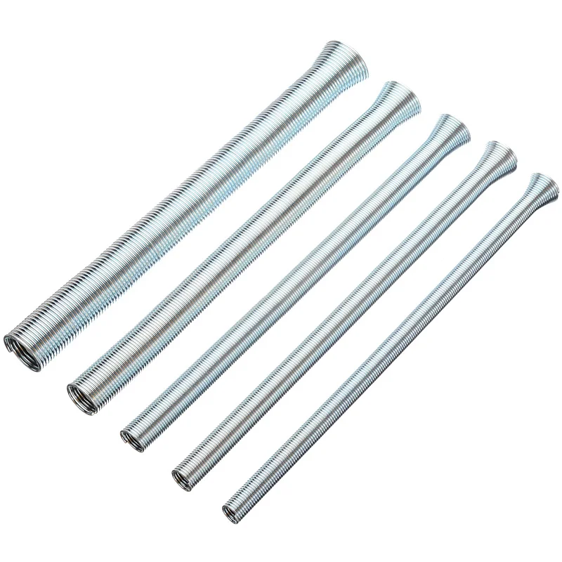 5pcs/set PVC Wire Spring Pipe Bender Curve Spring Steel Hand Tool Springs Tube Bending Device Electricity Hydropower Tools Parts