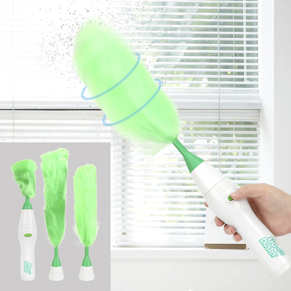 Soft Microfiber For Home Furniture Car Dust Cleaner Brush Window Bookshelf Multifunctional Electric Feather Duster