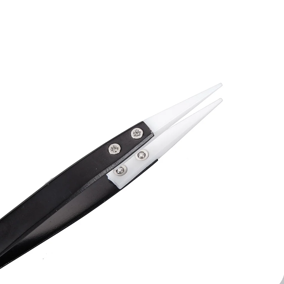 Anti-Static แหนบโค้งตรงปลายอิเล็กทรอนิกส์บุหรี่สแตนเลสสตีลอุตสาหกรรม-Precision