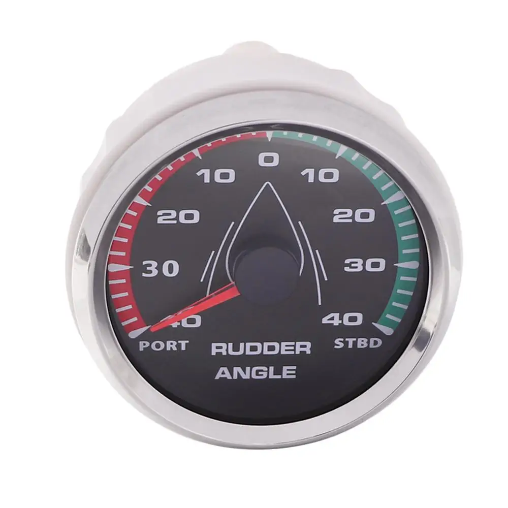 52/85mm Rudder Angle Indicator 0-190 ohm With Mating Sensor 8 Color Backlight Boat Marine Rudder Angle Gauge Meter