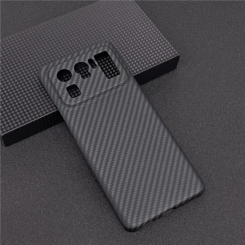 Real Carbon Fiber Lens Protection Phone Case for Xiaomi Mi 11 Ultra Carbon Fiber Hard Cover Cases