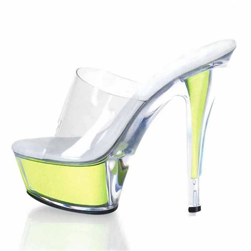 Crystal platform 15 cm high shoes with queen The party is cool procrastinate Nightclub favourite interest performance shoes