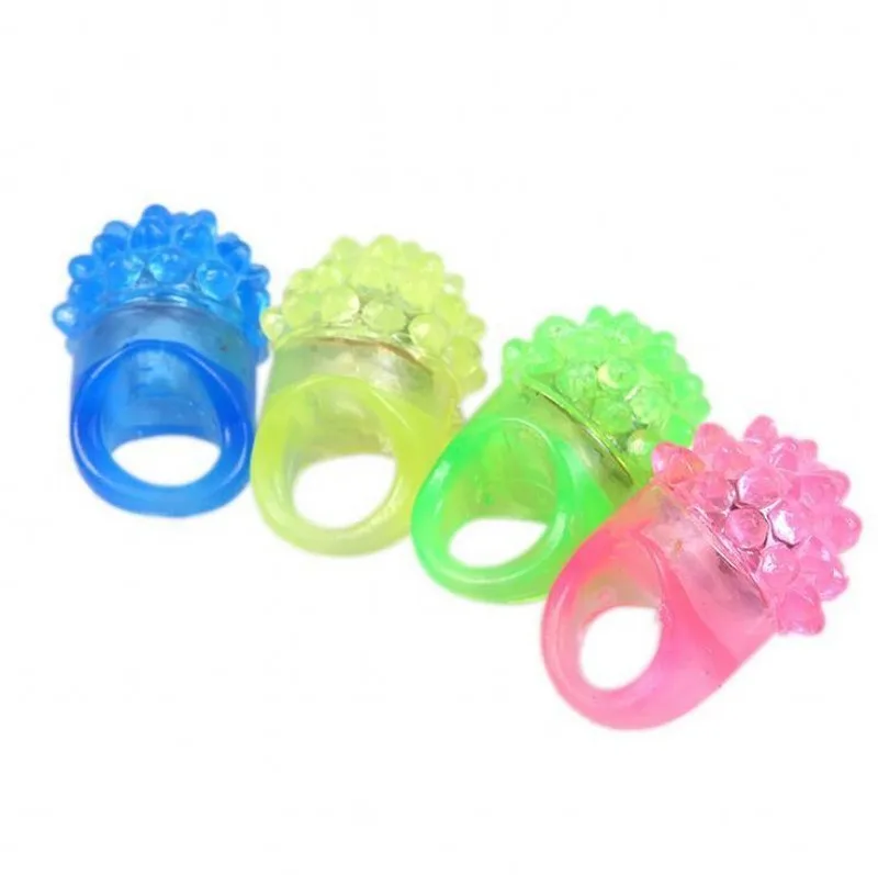 Strawberry Glow Light Ring Torch LED Finger Ring Lights Flash Beams Light Halloween Party LED Toys