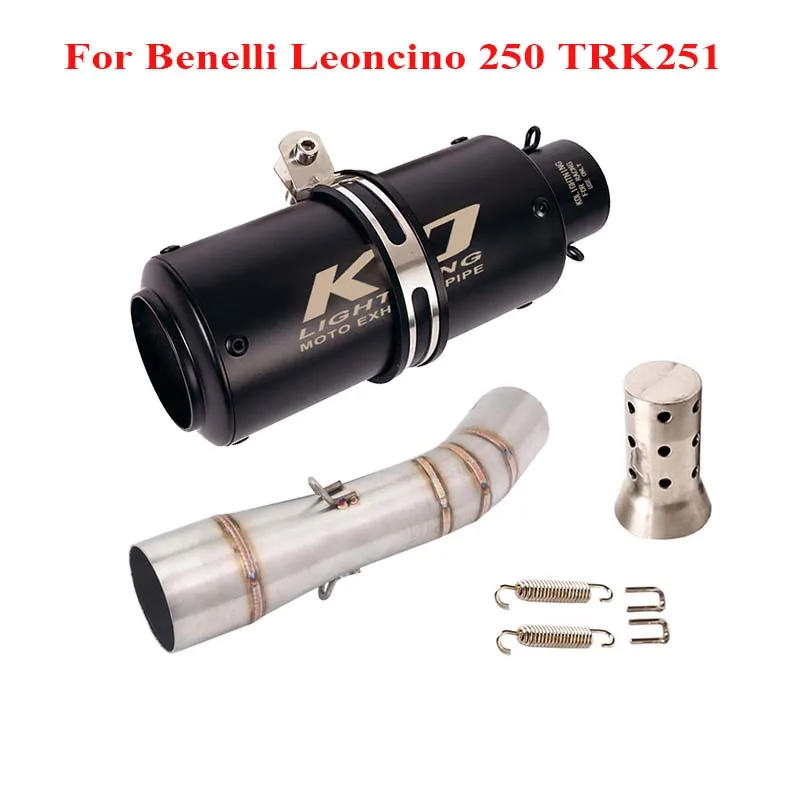 

Exhaust Muffler Silencer Escape Middle Mid Link Tube Connection Pipe for Benelli Leoncino 250 TRK251