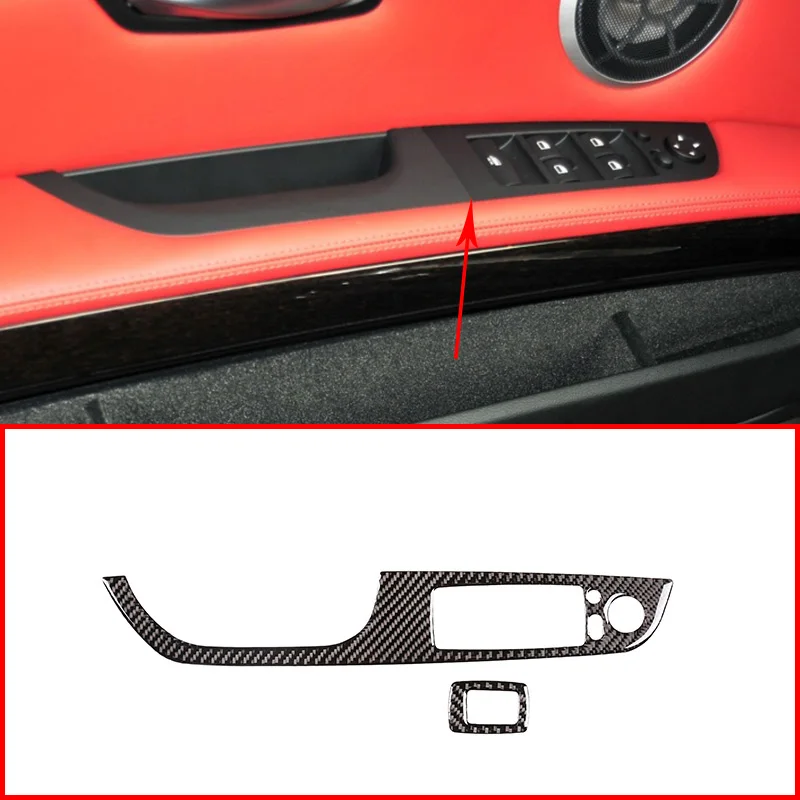 

3D наклейка из углеродного волокна для BMW M 3 2007-2013, панель на окно, кнопка переключения, крышка рамы, отделка, аксессуары для интерьера автомобиля