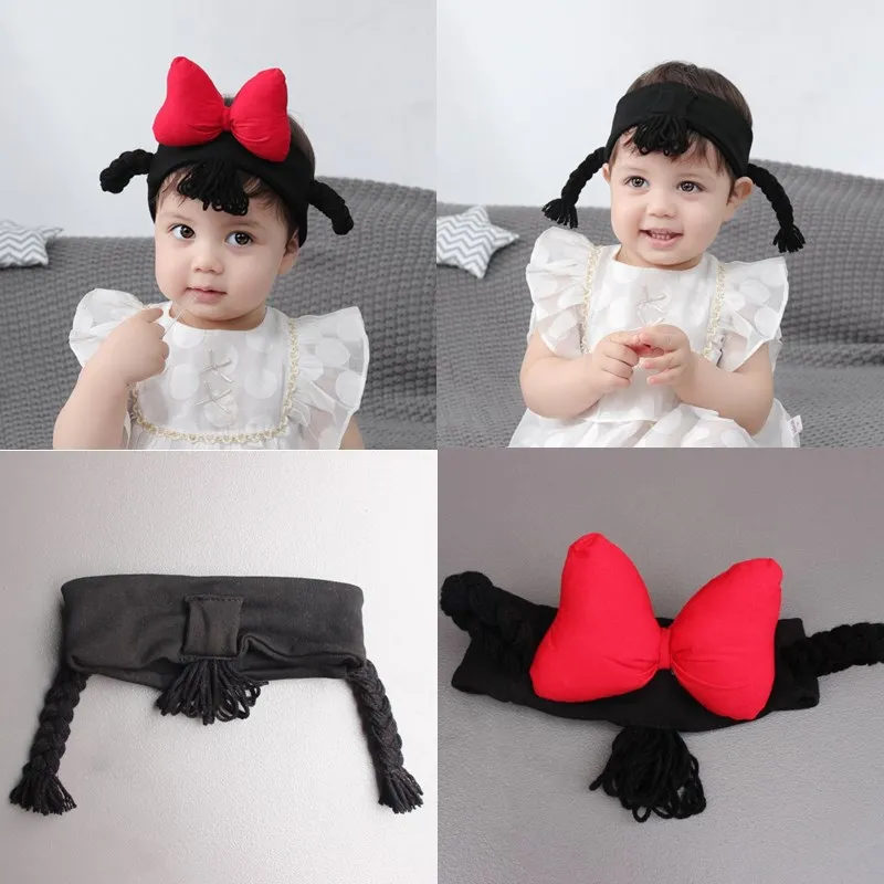 Newborn Baby Headwear Fashion Headband Baby Girl Newborn Princess Wig Headband Pigtail For Infant Kids Hair band Accessories