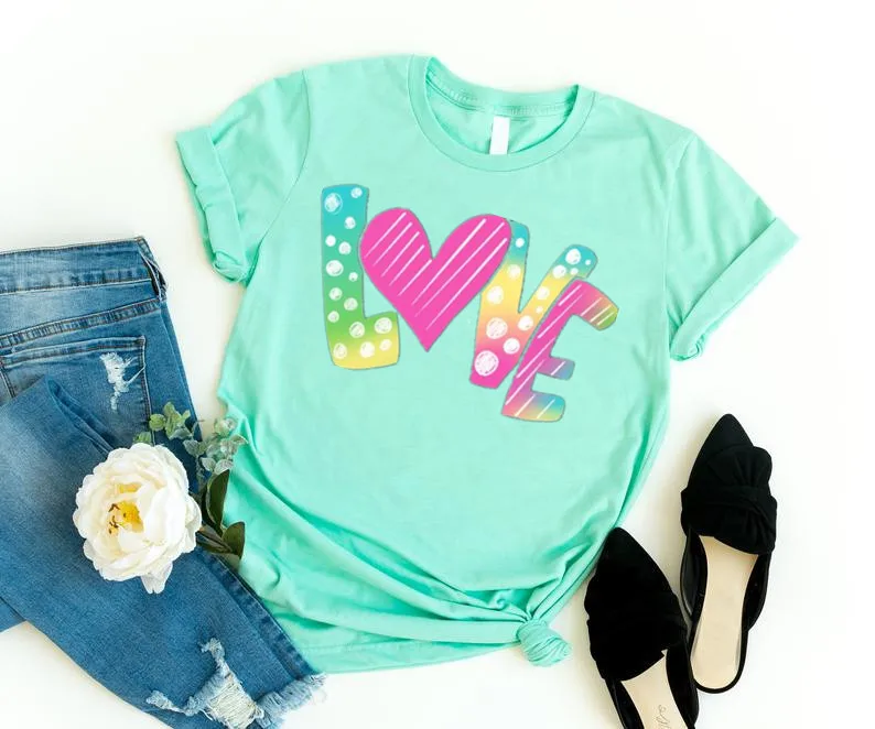 Unisex Love Valentines DayCouple Matching Gift For Wife, Mother's Day Shirt 100% cotton kawaii gothic clothes y2k Drop shipping