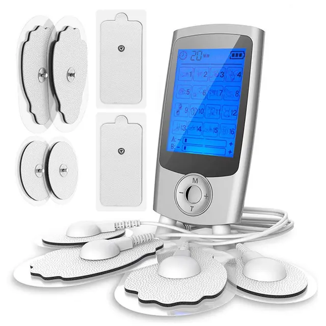 Stimulateur électrique de Massage musculaire Ems, 16 modes, électrostimulateur numérique, Relaxation, soulagement de la douleur corporelle, électrodes 1