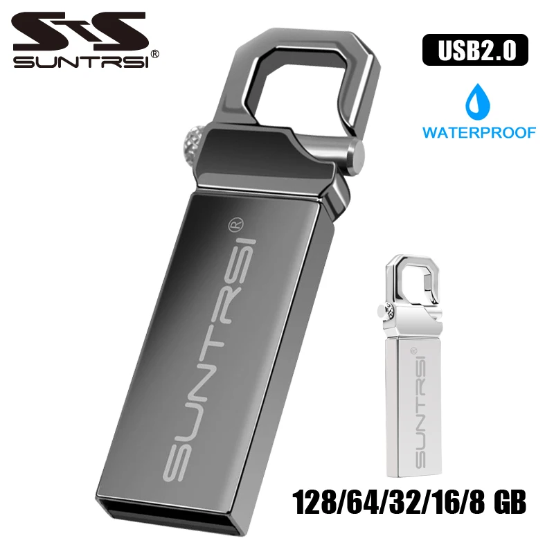 Suntrsi USB Flash Drive 64G 32gb pendrive16g 8G 128G Pen drive флешка waterproof  usb флэш-накопители 2.0 memory stick gift