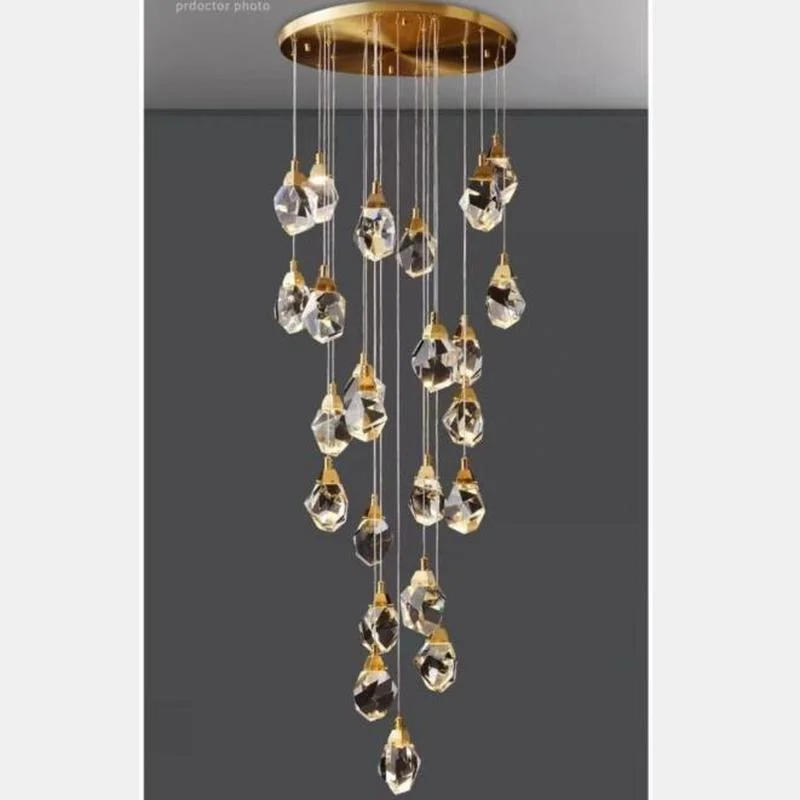 

220V Crystal Led Pendant Lights Nordic Living Room Dining Room Bar Kitchen Hanging Lamps Luminaire Indoor decor Light Fixtures