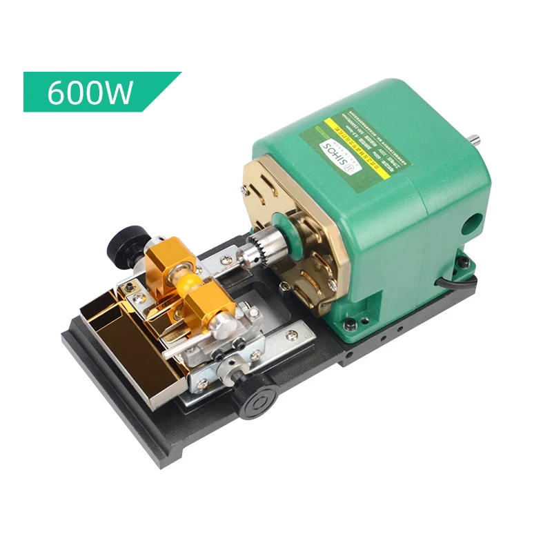 600W Lathe Beads Machine Woodwork DIY Grinding Polishing Beads Mini Wood Lathe Multifunction Rotating Center Turning Lathe