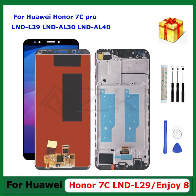 High Quality For Huawei Enjoy 8 LCD For Honor 7C LND L29 Display Full Glass Panel Touch Screen Digitizer Assembly Accessory Kits