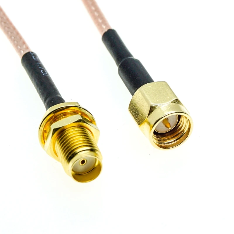 RG316 SMA Male To SMA Female Bulkhead Crimp connector Coax RF Extension Cable Coaxial  Jumper Pigtail