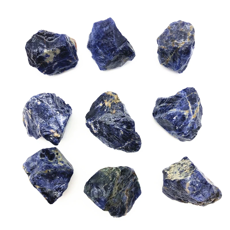 Drop Shipping 1PC Natural Rough Sodalite Raw Quartz Gemstones Rocks Specimen Reiki Healing Home Decor Natural Stones and Crystal